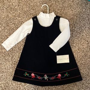 NWT Sophie Rose Black Velvet Christmas Dress 24 Month